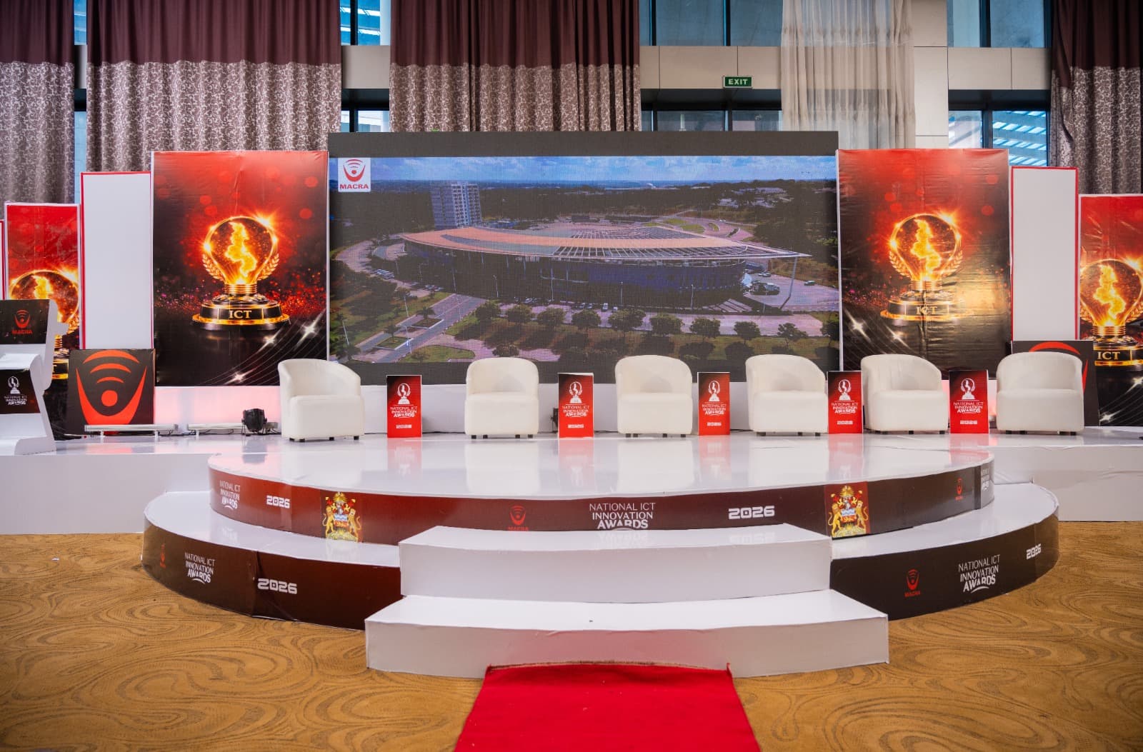 Panel stage with seating for the National ICT Innovation Awards
